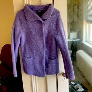 Beautiful Eileen Fisher Lilac Sweater/ Coat
